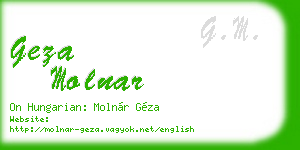 geza molnar business card