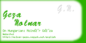 geza molnar business card